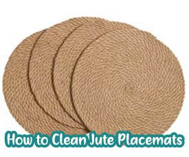 how to clean jute placemats