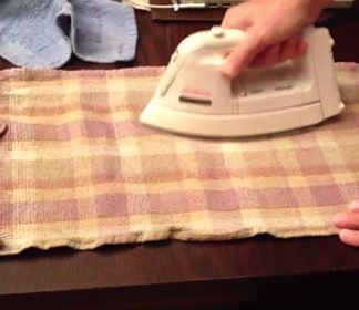 ironing table cloth after cleaning