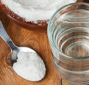 salt and water to remove white stains from table