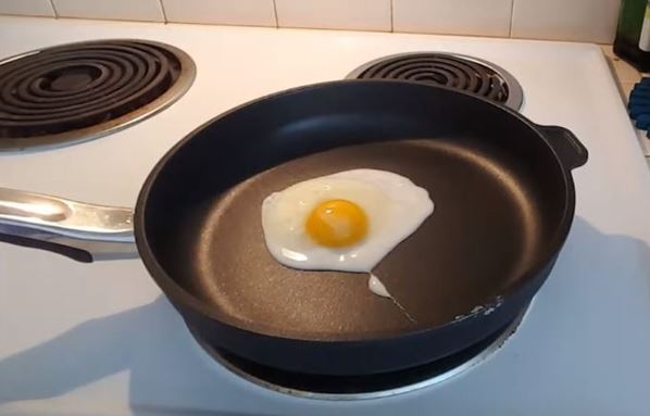 Testing Egg Frying on Ozeri Teflon-Free Nonstick Pan