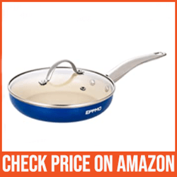 EPPMO Sapphire Blue Best Non-Stick Pan with Lid