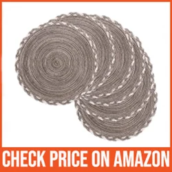 SHACOS Ivory Best Placemats for Round Table