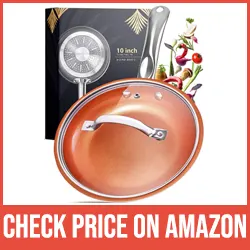 Home Hero - Best Copper Nonstick Frying Pan with Lid